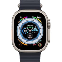 Apple Watch (Ultra) 2022 GPS 49mm - Titánová Sivá - Slučka na trase Modrá