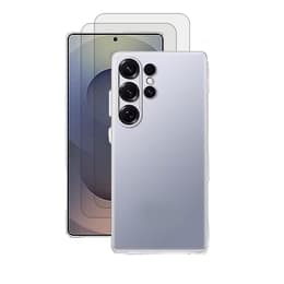 Obal Galaxy S25 Ultra a 2 ochranna obrazovky - TPU - Priehľadná