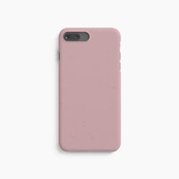 Obal iPhone 7 Plus/8 Plus - Prírodný materiál - Ružová