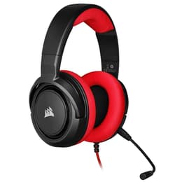 Slúchadlá Corsair HS35 Potláčanie hluku gaming drôtové Mikrofón - Čierna/Červená