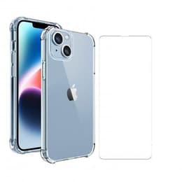 Obal iPhone 14 Plus a ochranný displej - TPU - Priehľadná