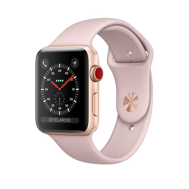 Apple Watch (Séria 2) september 2016 38mm - Hliníková Zlatá - Sport Loop Piesková ružová