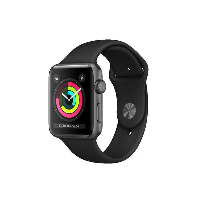 Apple Watch (Séria 3) 2017 42mm - Hliníková Vesmírna šedá - Sport Loop Čierna