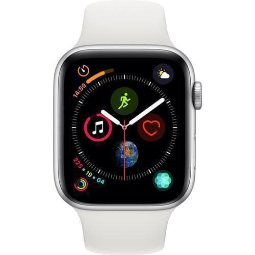 Apple Watch (Séria 4) september 2018 44mm - Hliníková Strieborná - Sport Loop Biela