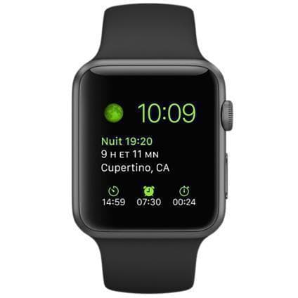 Apple Watch (Séria 1) 38mm - Hliníková Vesmírna šedá - Sport Loop Čierna