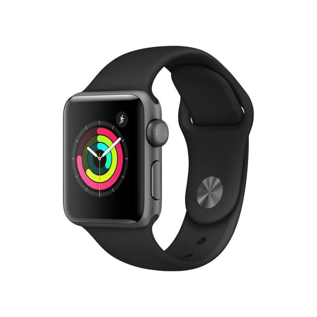Apple Watch (Séria 3) 38mm - Hliníková Vesmírna šedá - Sport Loop Čierna