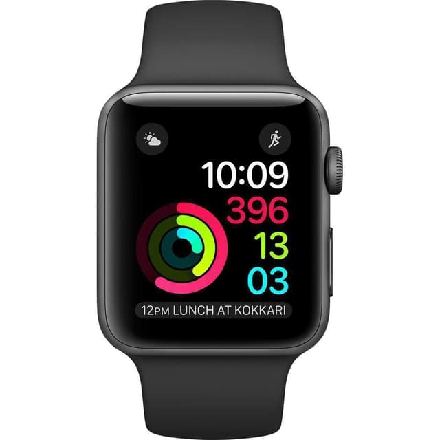 Apple Watch (Séria 2) 2016 42mm - Hliníková Vesmírna šedá - Sport Loop Čierna