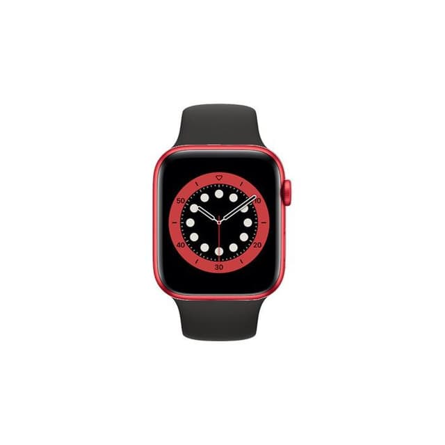 Apple Watch (Series 6) GPS 44mm - Hliníková Červená - Sport loop Čierna