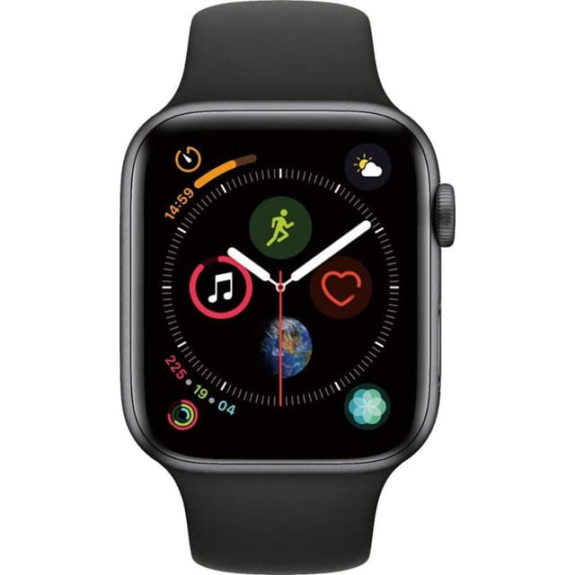 Apple Watch (Series 4) GPS + mobilná sieť 44mm - Hliníková Vesmírna šedá - Sport band Čierna