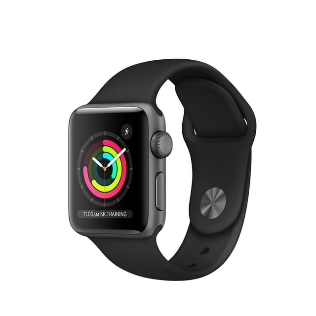 Apple Watch (Series 3) GPS 42mm - Hliníková Sivá - Sport band Čierna