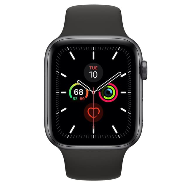 Apple Watch (Series 5) GPS + mobilná sieť 44mm - Hliníková Vesmírna šedá - Sport band Čierna