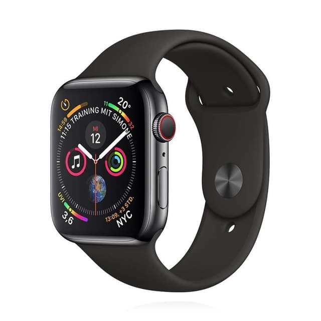 Apple Watch (Séria 4) september 2018 44mm - Nerezová Vesmírna šedá - Sport Loop Čierna